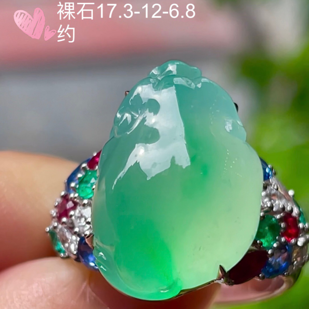 缅料Ａ货翡翠戒指