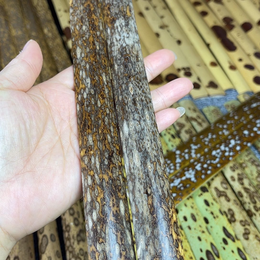 扇子精品梅录扇料一对