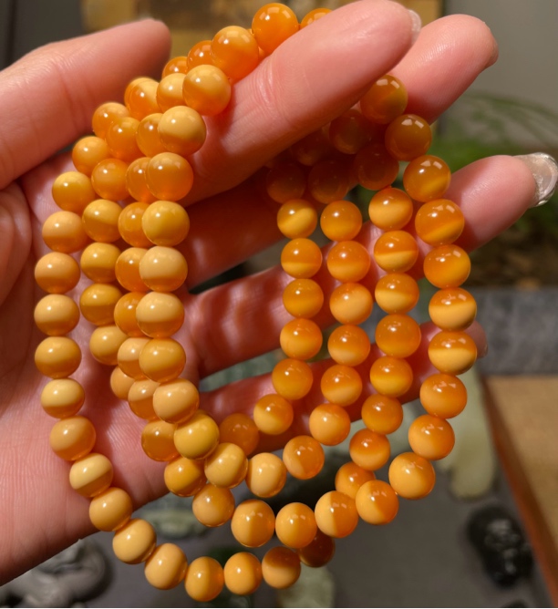 缅黄卡8mm108颗珠