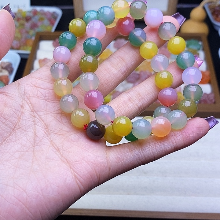 玛瑙/玉髓合金车挂K 10手串2条