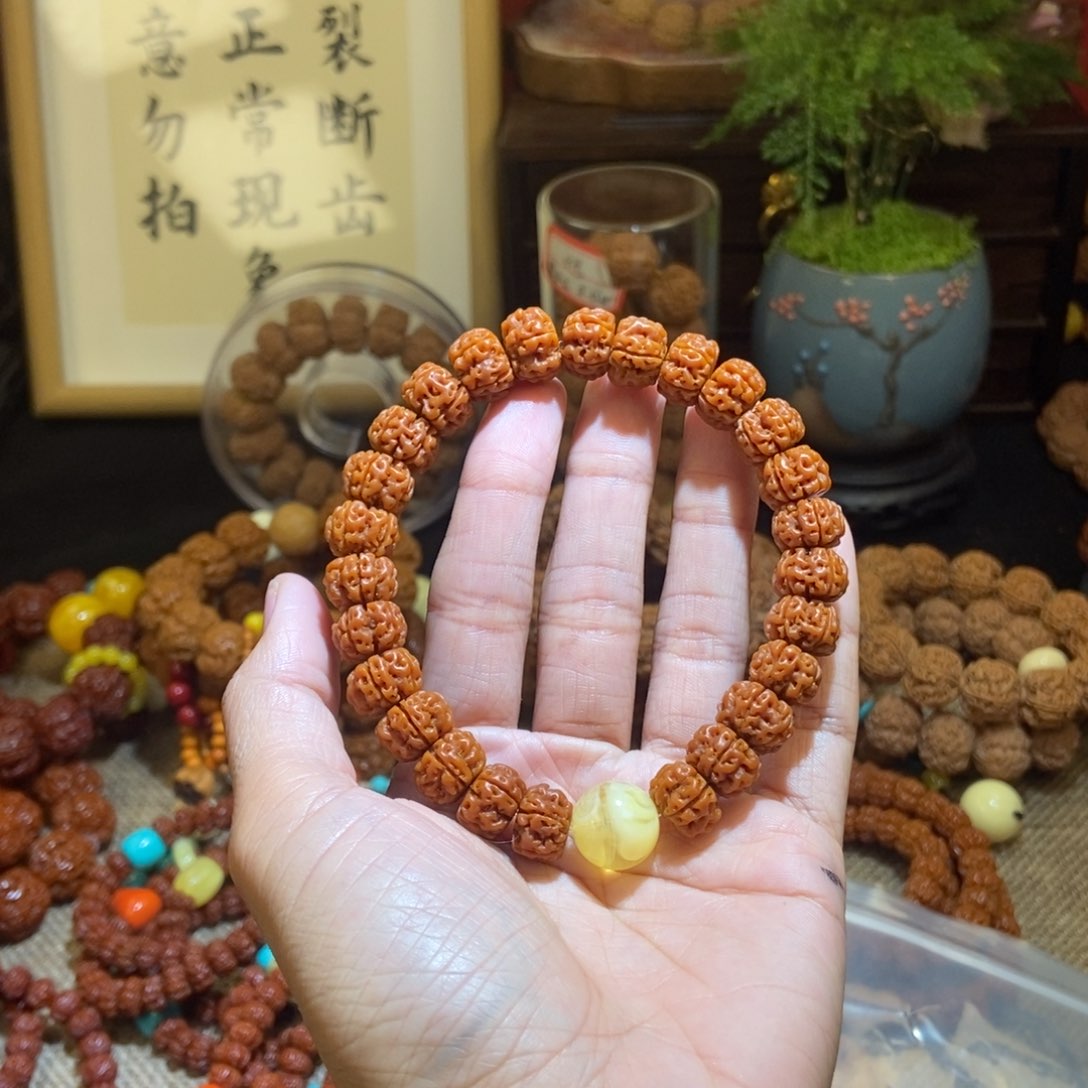 金刚菩提吊坠12半玉化单圈