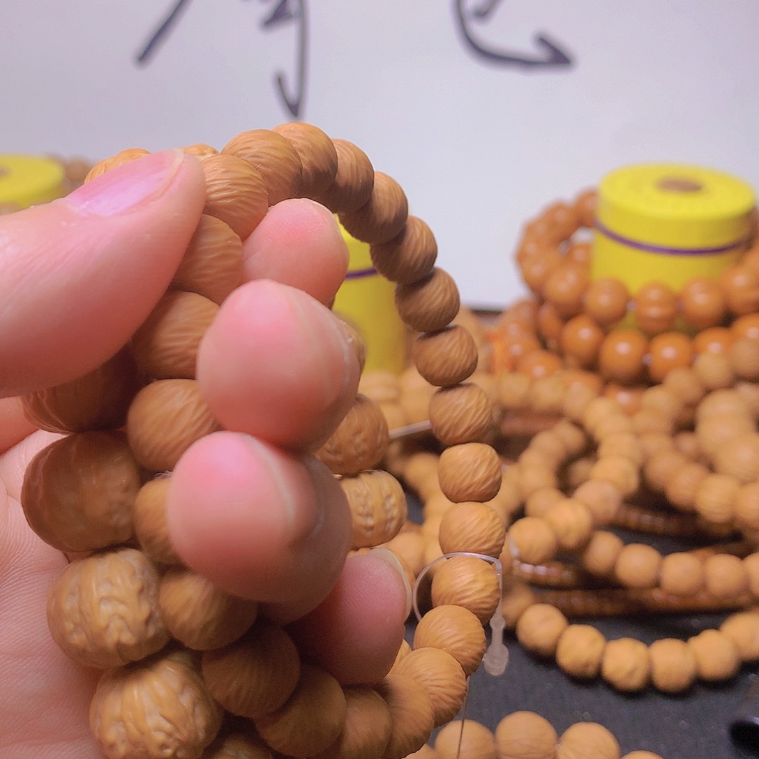 猴头核桃手串男**色聚宝盆风羽