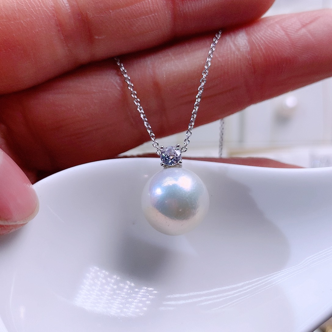 淡水珍珠吊坠(赠链)银S925镶嵌