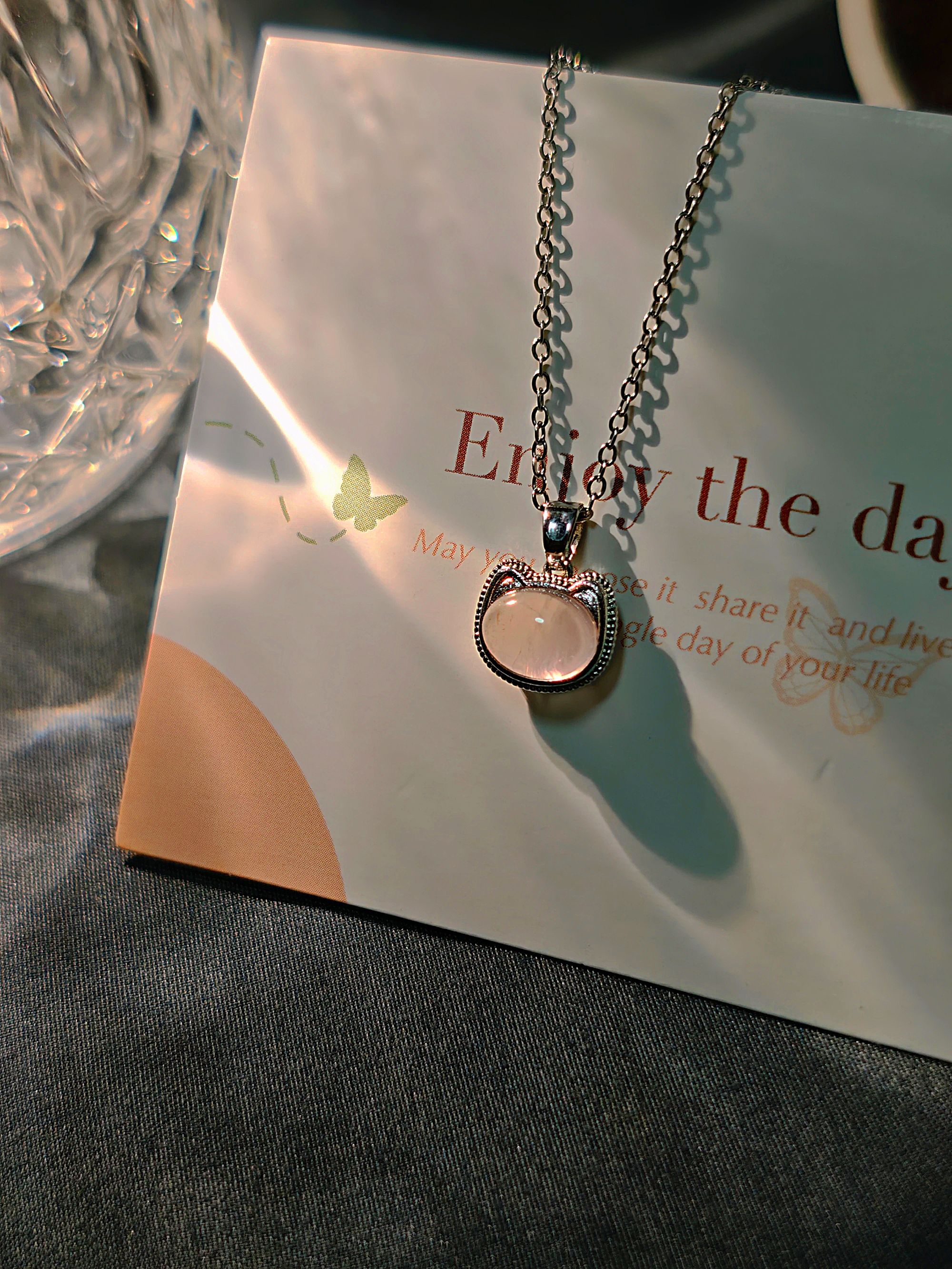 钛钢项链 个性可爱风小猫项链 小众设计百搭简约饰品