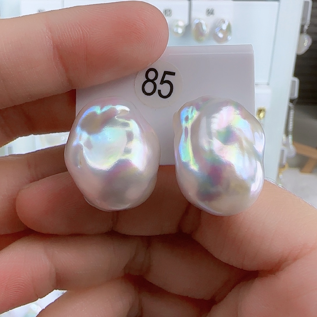 淡水珍珠耳饰未镶嵌桃*