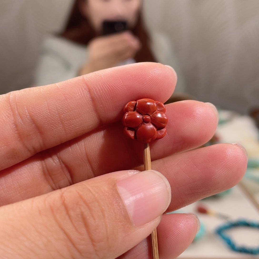 南红玛瑙未镶嵌花花卡11+