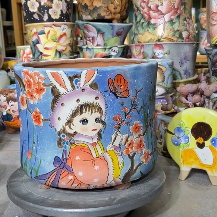 红陶景德镇艺术手绘作品