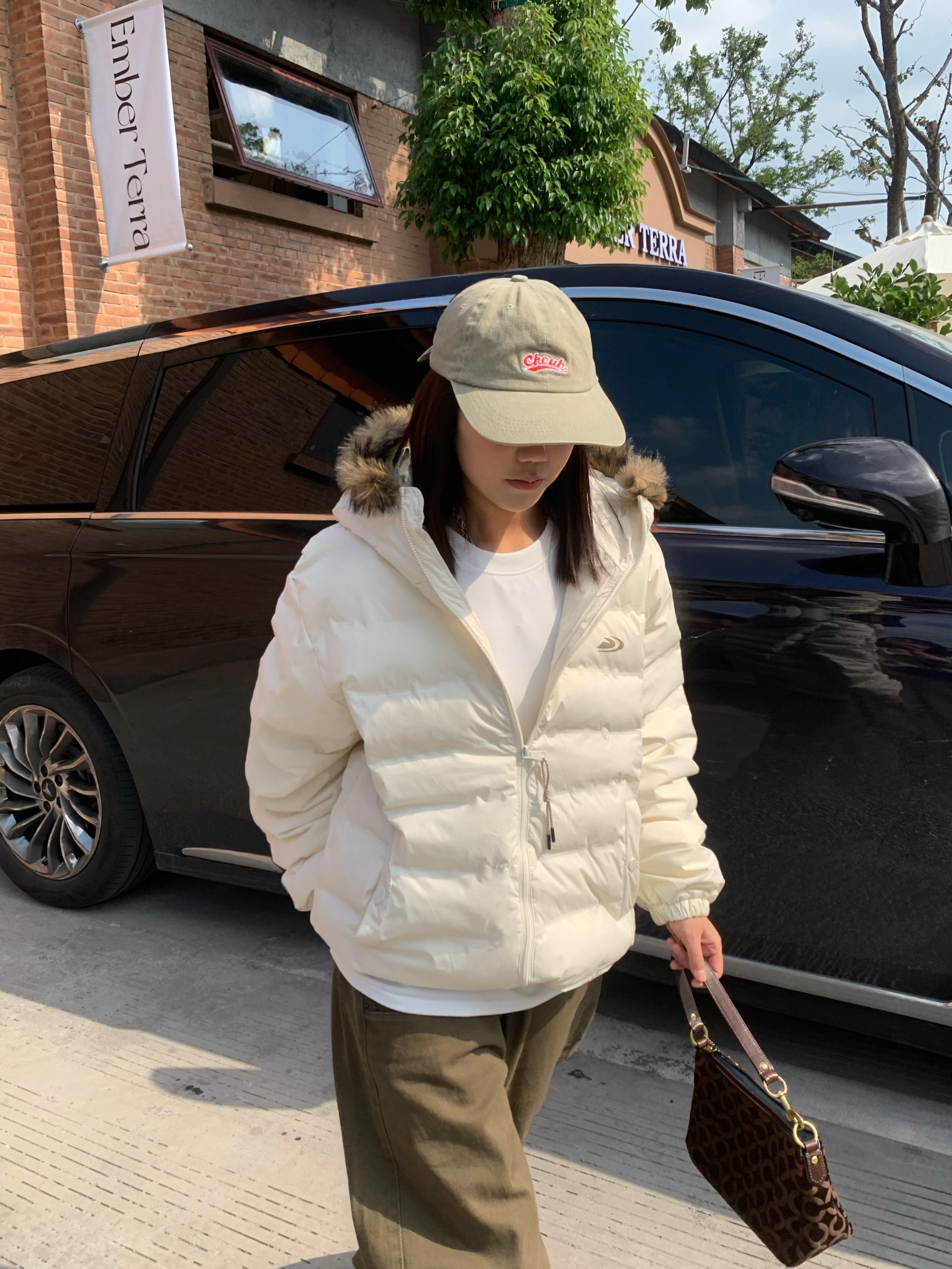 cleanfit座山雕连帽棉衣男冬季美式高街加绒加厚保暖棉服毛领