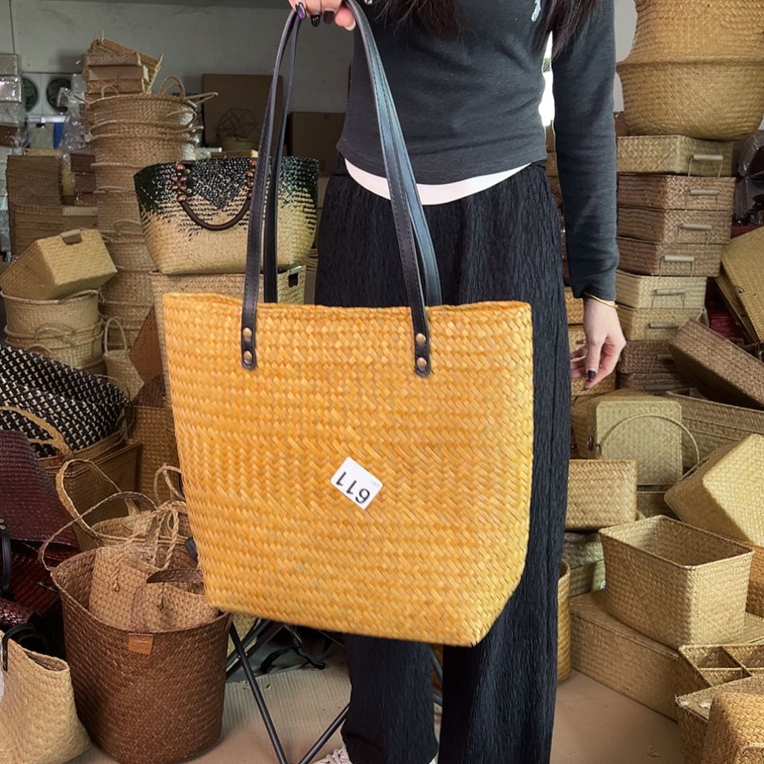 草编草编包/草编收纳盒带瑕疵