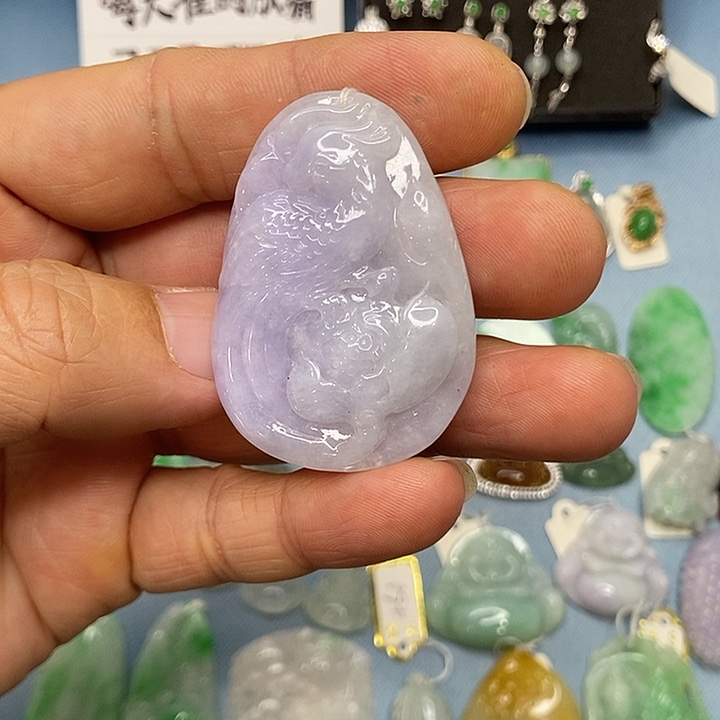 翡翠未镶嵌吊坠(不含链)