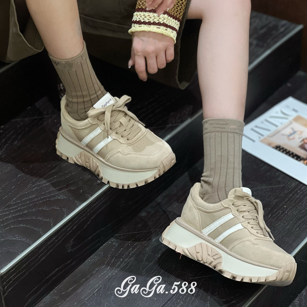 【BAI】厚底系带阿甘鞋女秋冬新款复古休闲鞋233