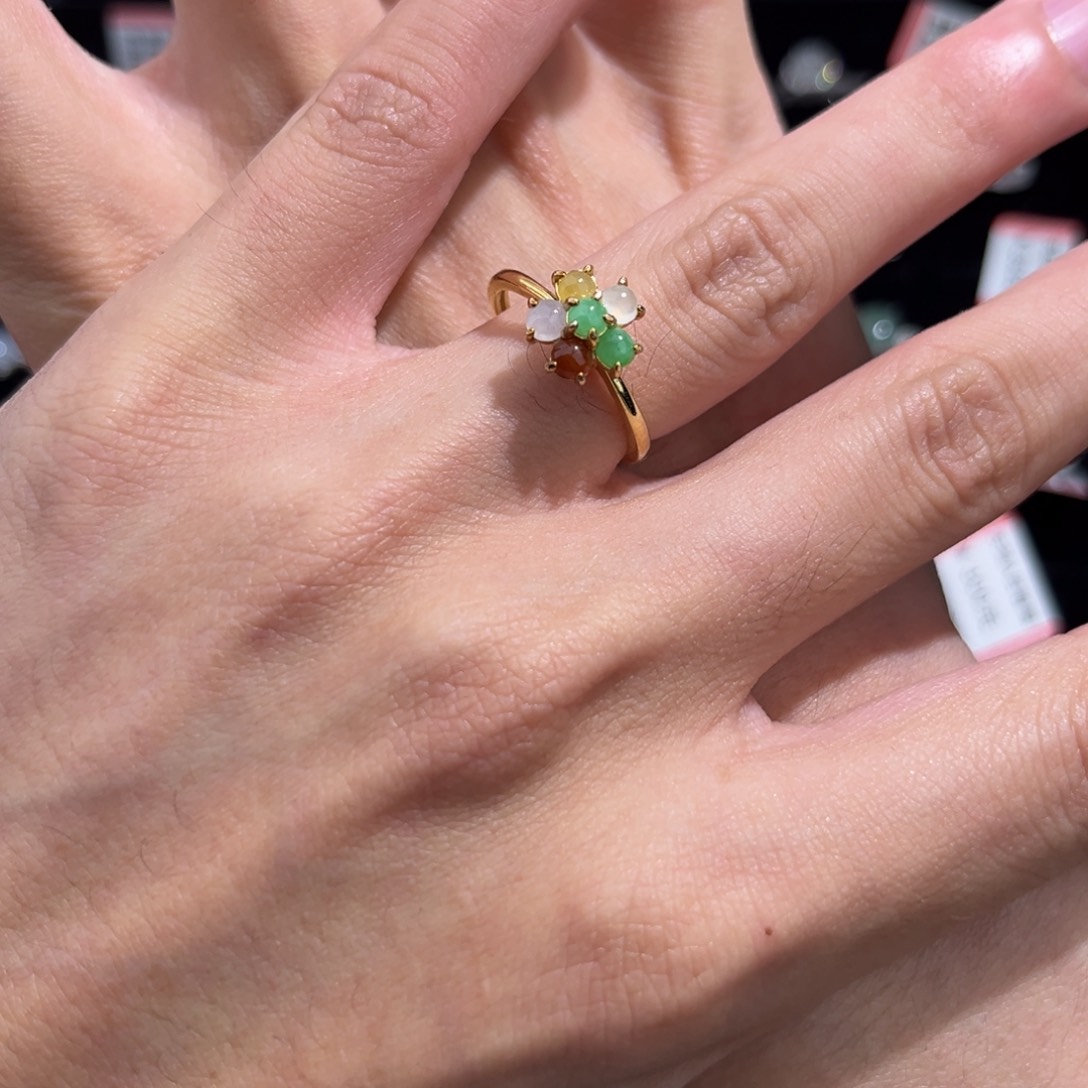 翡翠戒指银S925镶嵌hjkkk