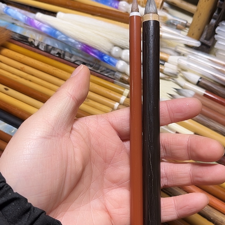 狼毫小楷。五紫五羊鸡距笔