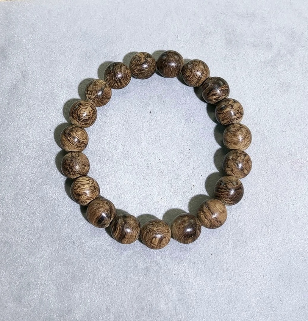 沉香手串天然达拉干虎斑单圈 9分