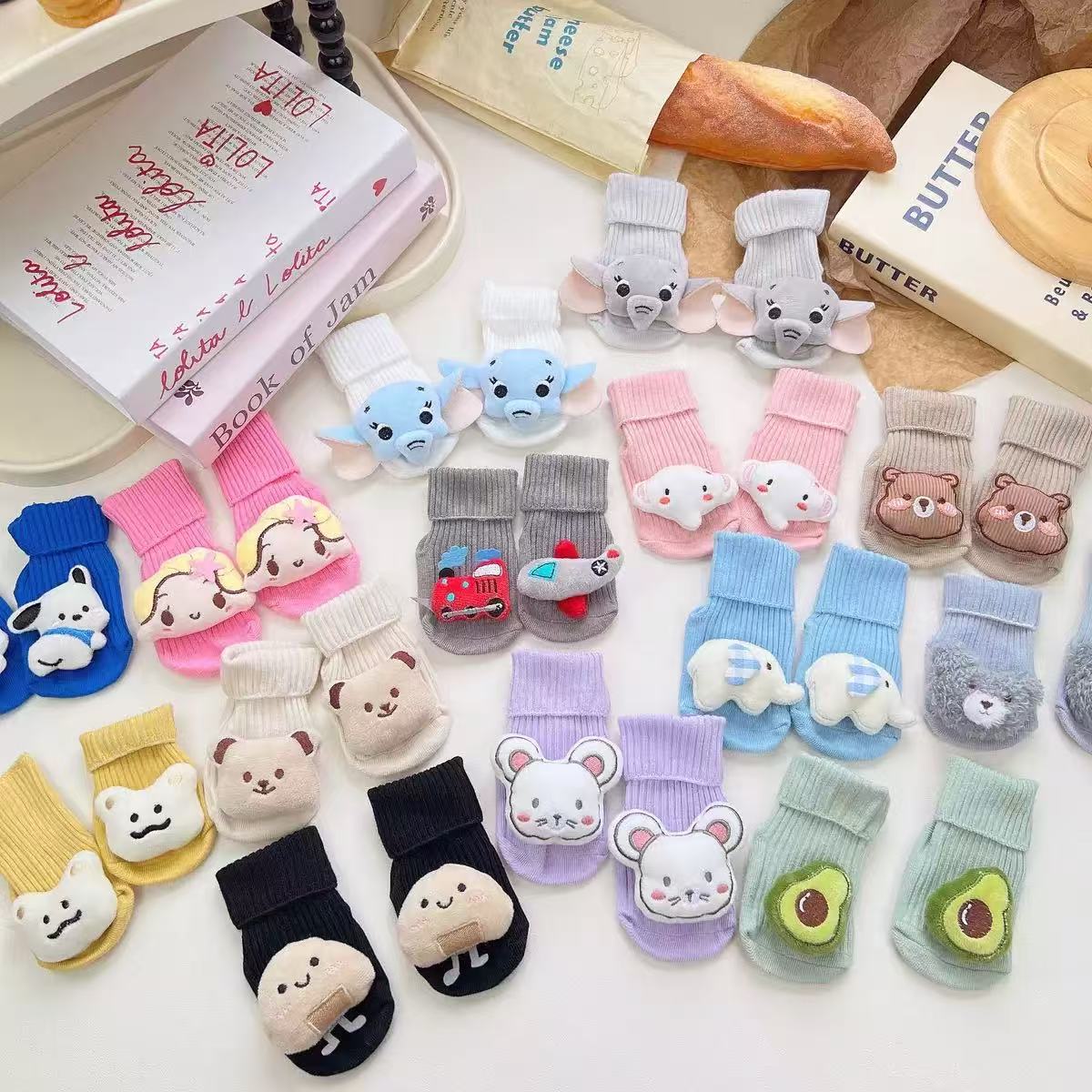 新款A类童袜 ins风宝宝公仔袜 双针袜《直播间链接》No退换