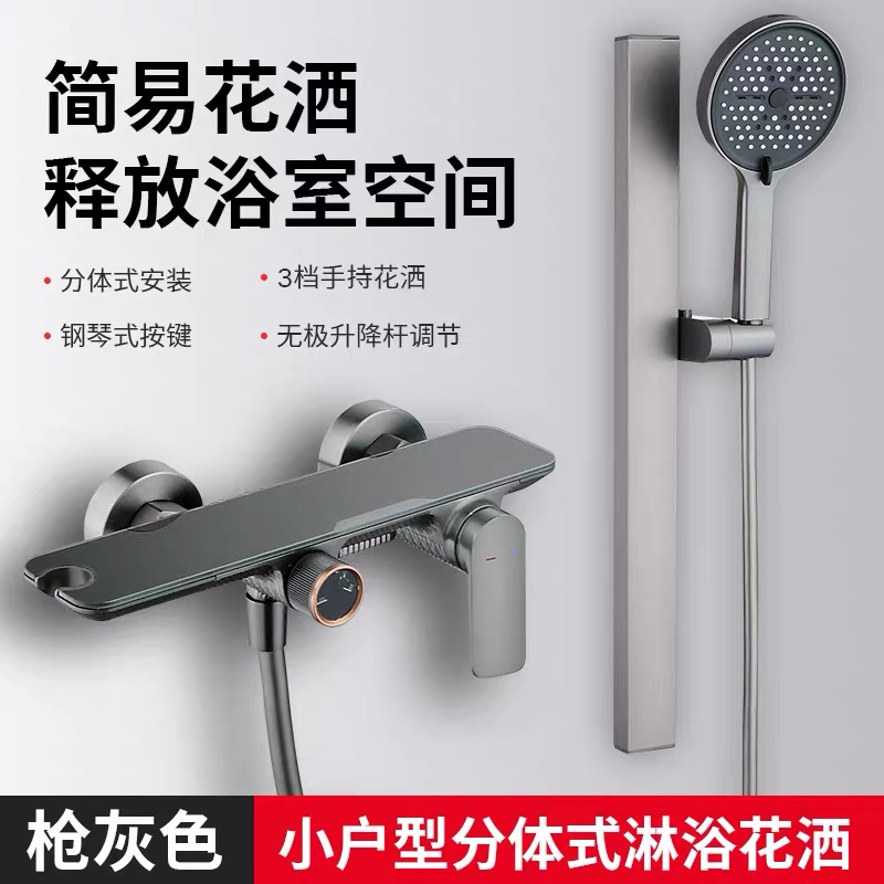 全铜新款增压淋浴花洒两功能简易淋浴器浴室洗漱升降手喷防窜水A5