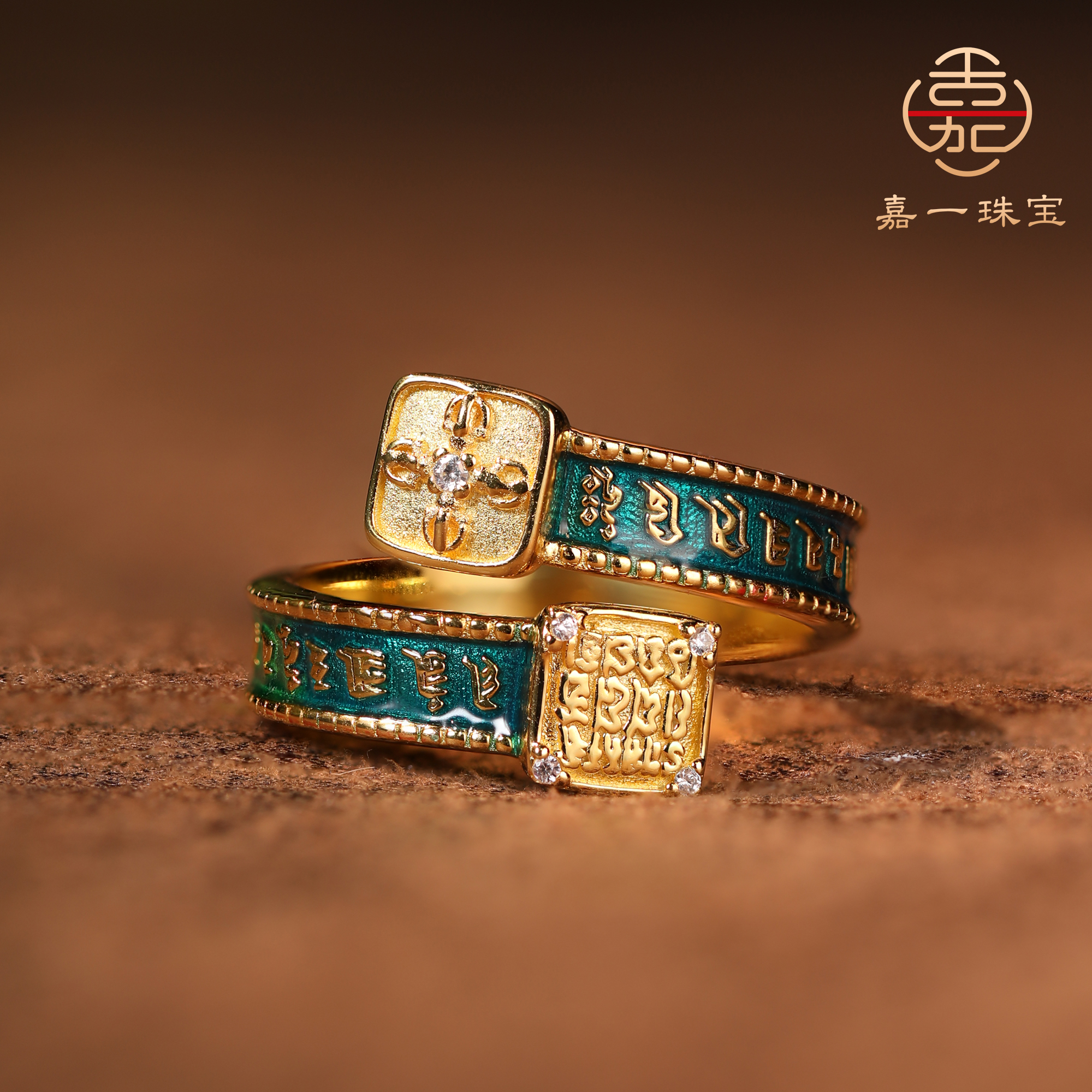 925银戒指 【嘉一珠宝】莲师财王戒指银原创设计