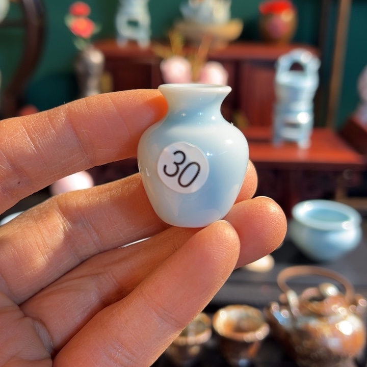 摆件微陶老王迷你花瓶