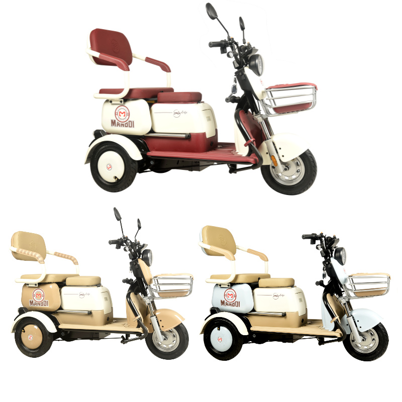 升级款推拉电动三轮车适合日常通勤老年代步及接送孩子