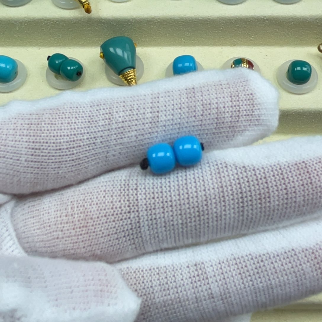 未镶嵌绿松石珠宝奇石大***子
