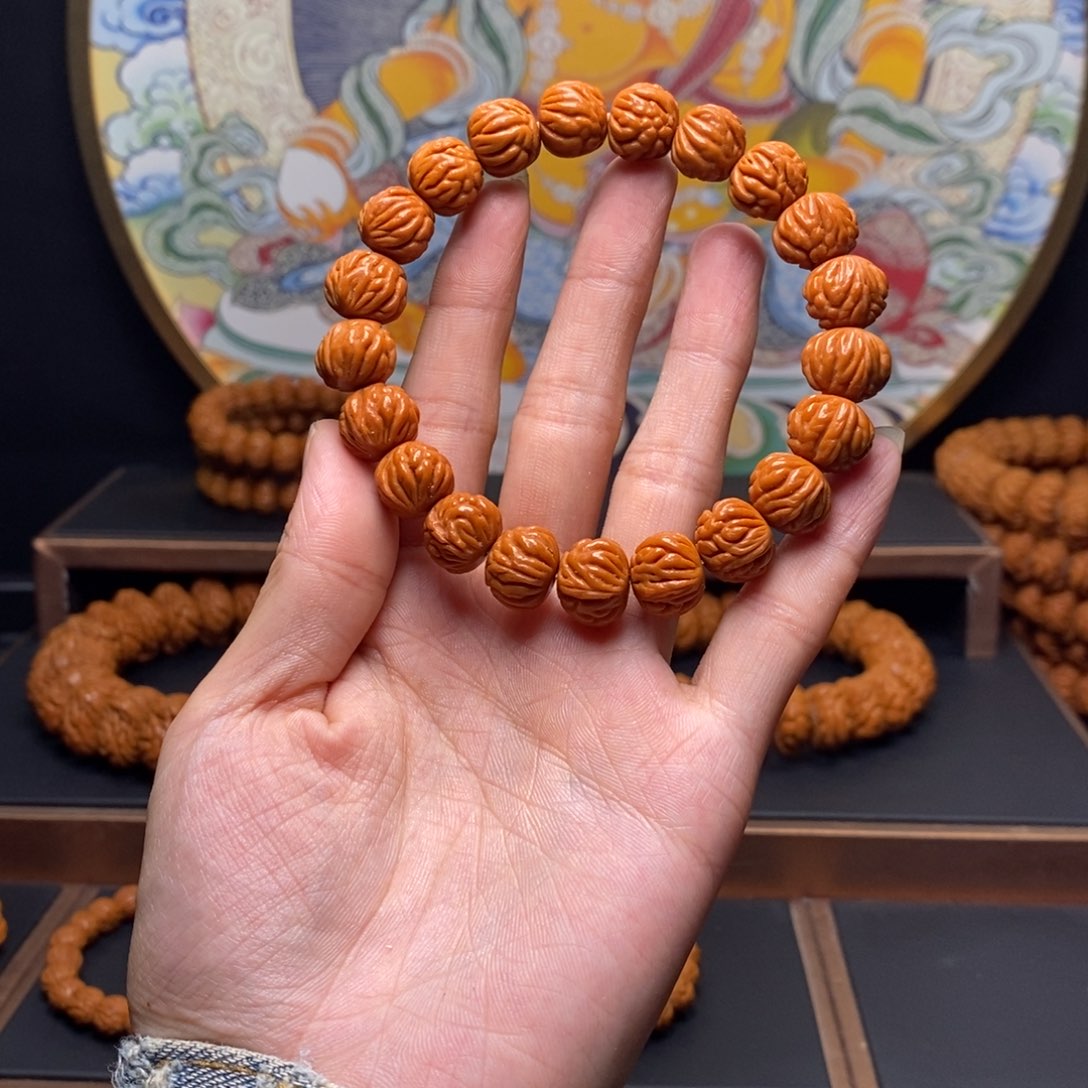 手串桃核龙纹桃核风羽