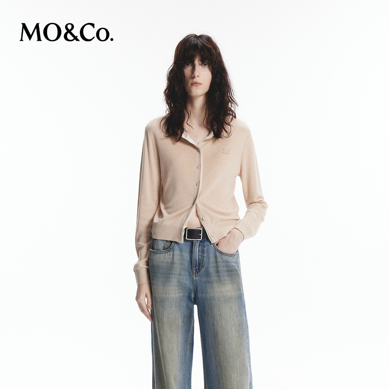 【陈大可专属】MOCO针织衫开衫【莱赛尔×山羊绒】秋撞边MBD3CART07