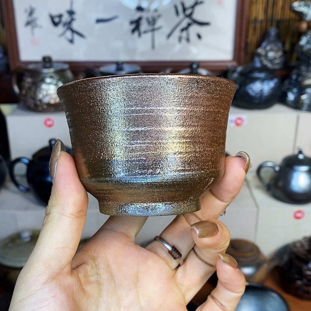 无***^云南建水紫陶柴烧杯子