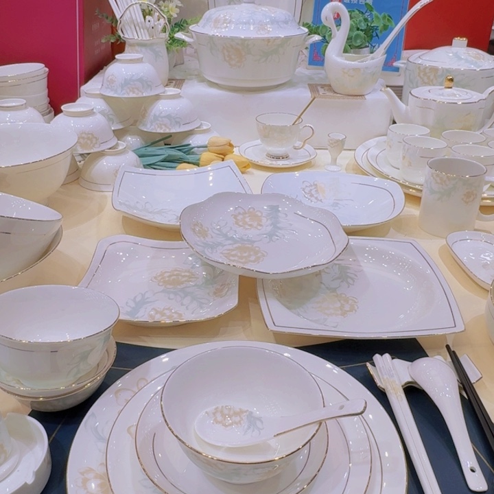 45%以上骨粉骨瓷描金清雅碗单拍