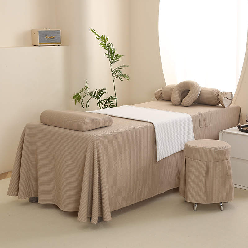 单床罩高档美容院带洞轻奢高级美容按摩头疗床专用单独床单夏