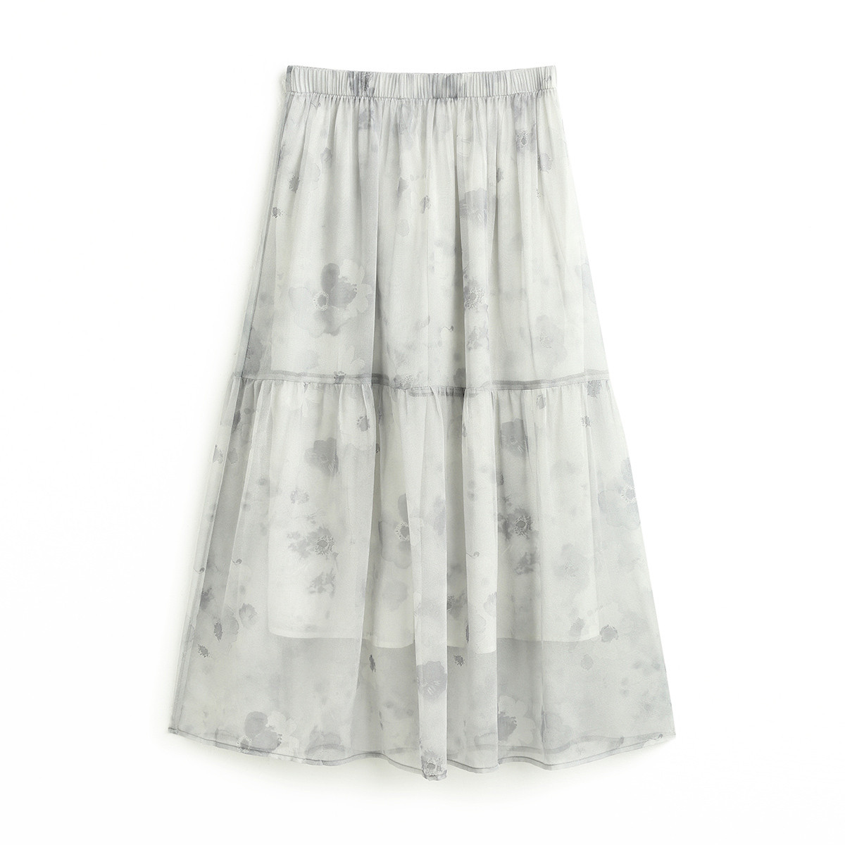 25春夏新款高腰显瘦时尚百搭垂坠感真丝半身裙ES250895Z