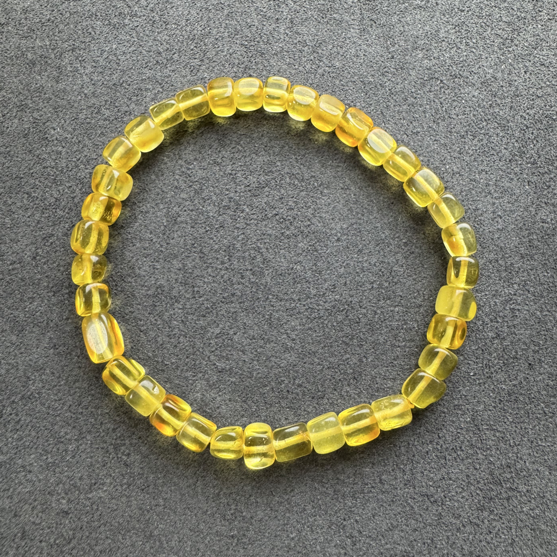 天然琥珀 金闪闪单圈手串（多样性发其一）