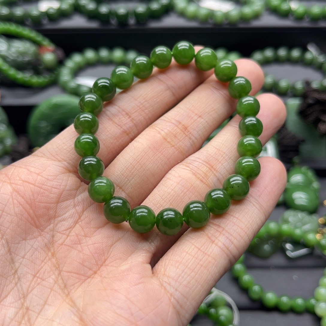 和田玉（碧玉）手链未镶嵌