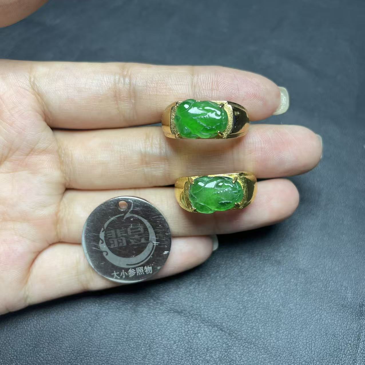 翡昱-N82-66178-天然A货翡翠戒指-多样性发其一D
