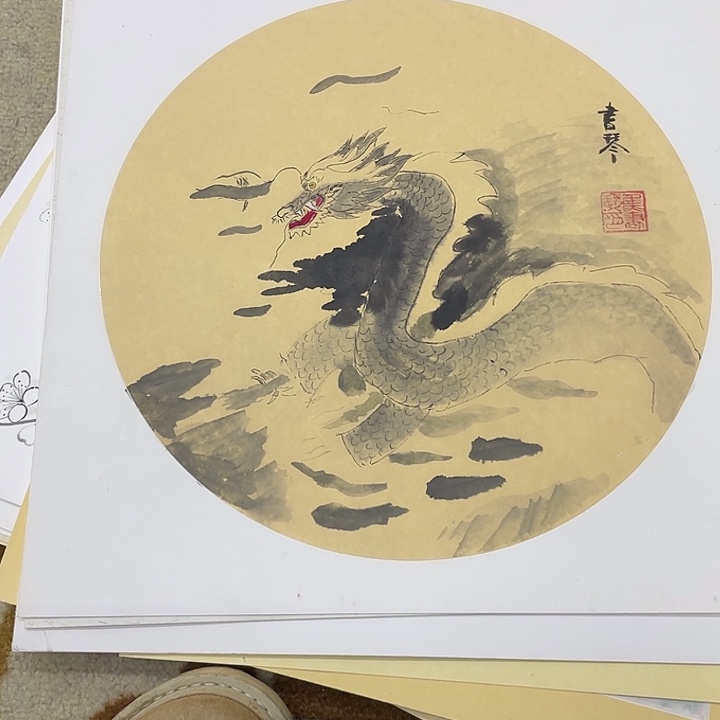 国画38-38卡纸作品艺