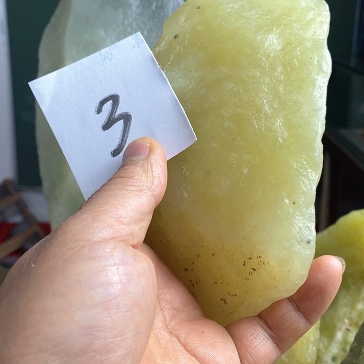 蛇纹石玉珠宝岫玉原石未镶嵌用****0