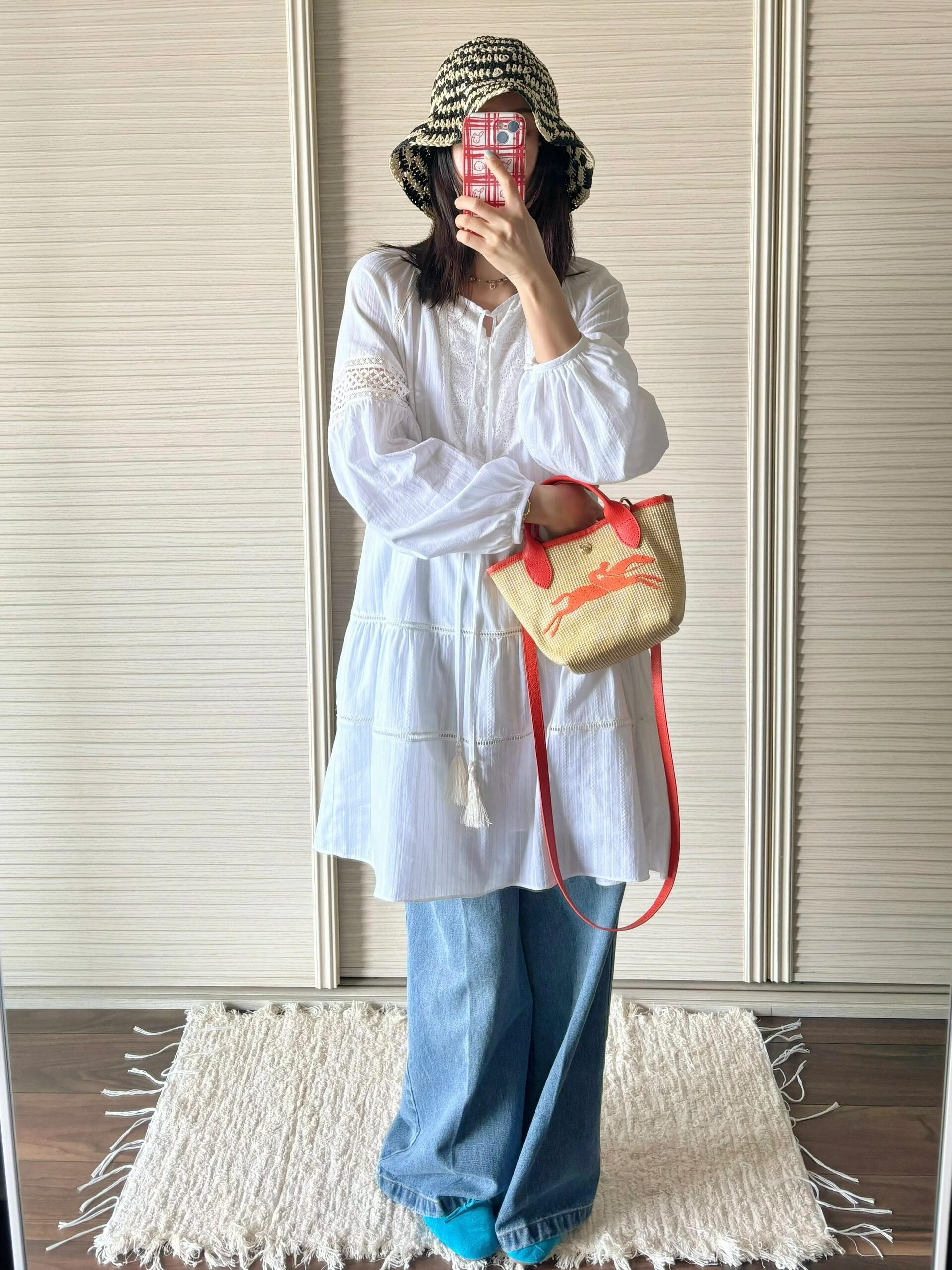 设计师品牌~2025新款镂空流苏刺绣度假风连衣裙女灯笼长袖裙子