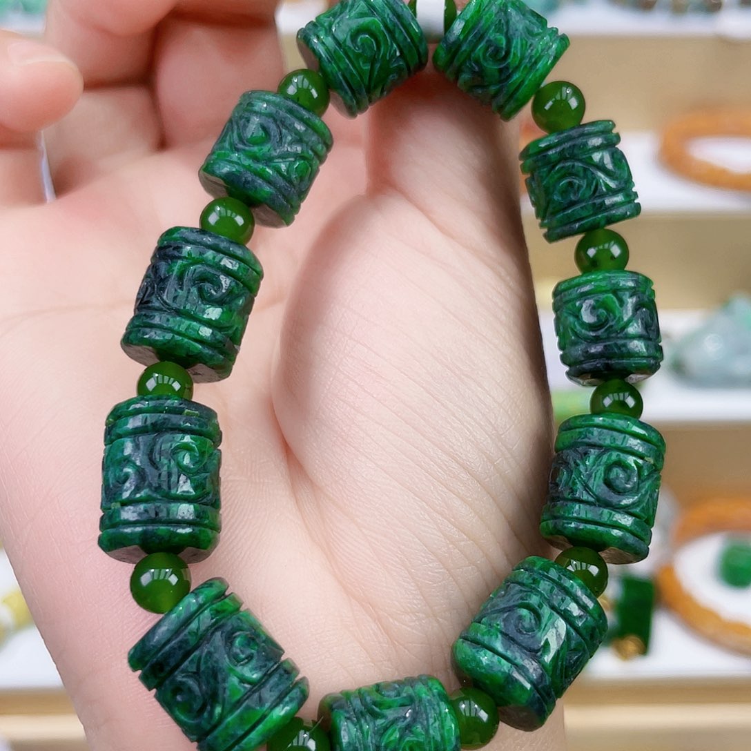 木***木翡翠未镶嵌手链手链