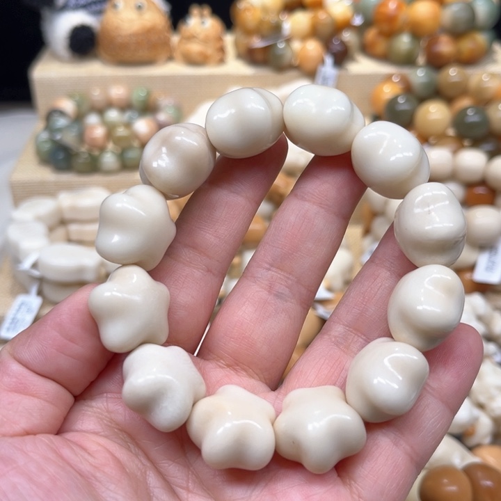 菩提根/象牙果手串1-16-26 象牙果胖星星微瑕