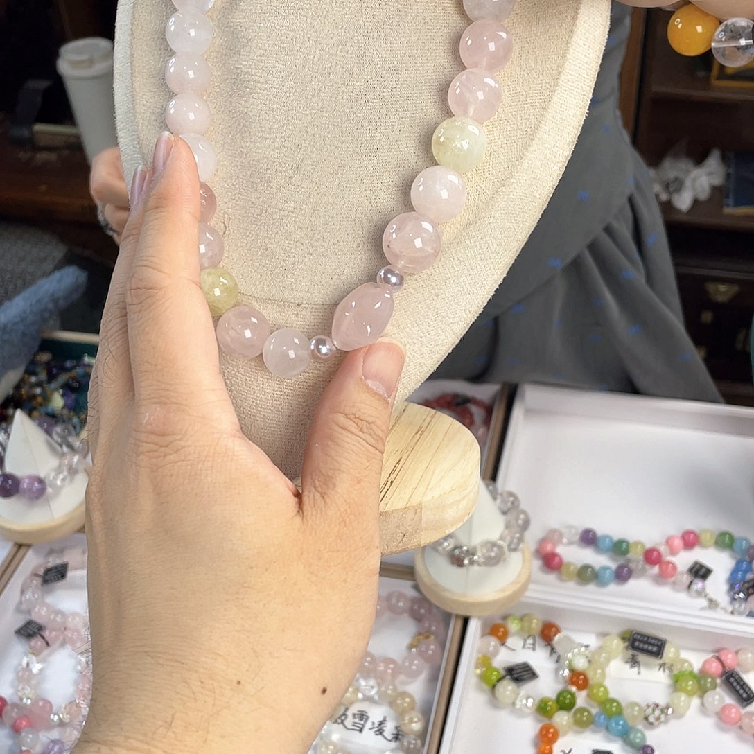 水晶手链银S925镀金镶嵌