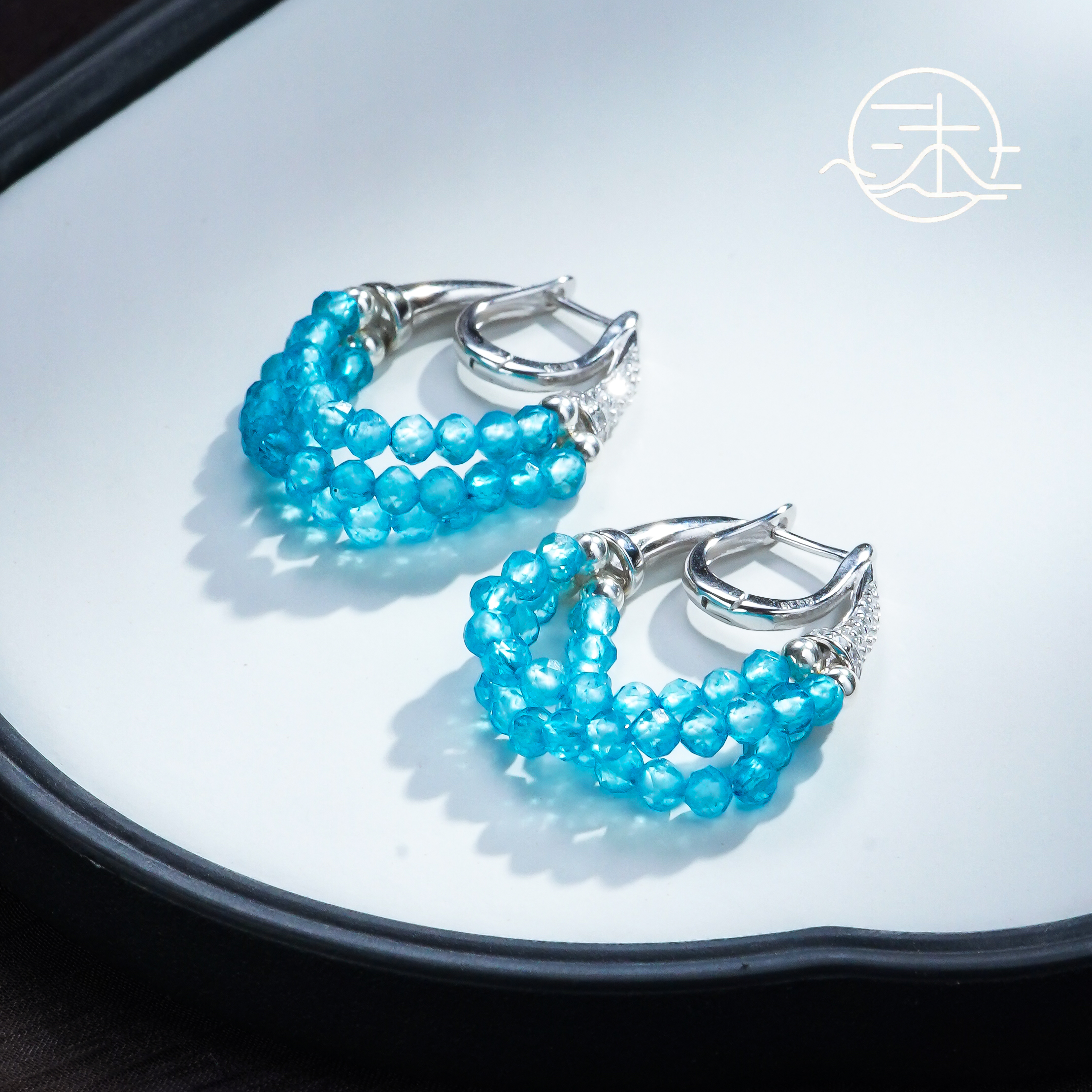 木润【托帕】天然宝石托帕石耳坠 S925银