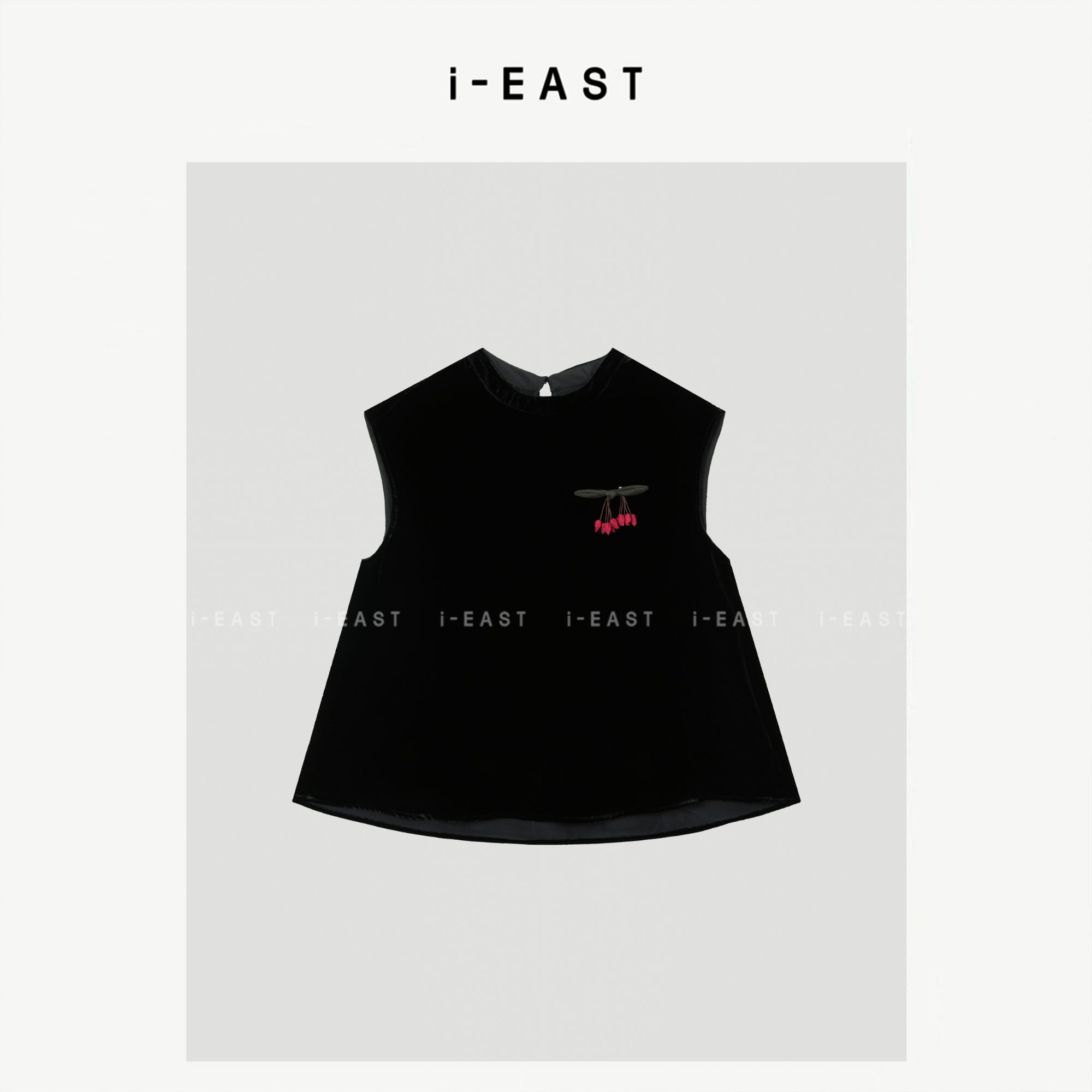 i-EAST 佩拉帝小姐~极简绒绒小辣椒短袖上衣-5X SY9037