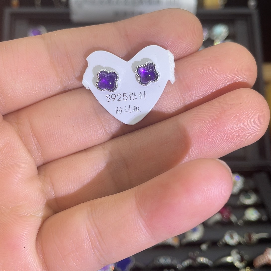 紫晶珠宝半成品未镶嵌