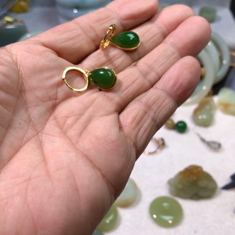 颈饰银S925镶嵌和田玉用****7