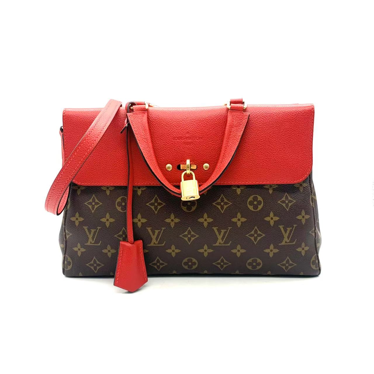 95新 GUCCI/古驰  老花拼红venus托特包