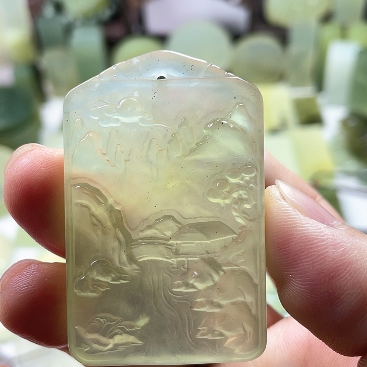 【闪购商品】岫玉挂件未镶嵌中国四大名玉岫玉