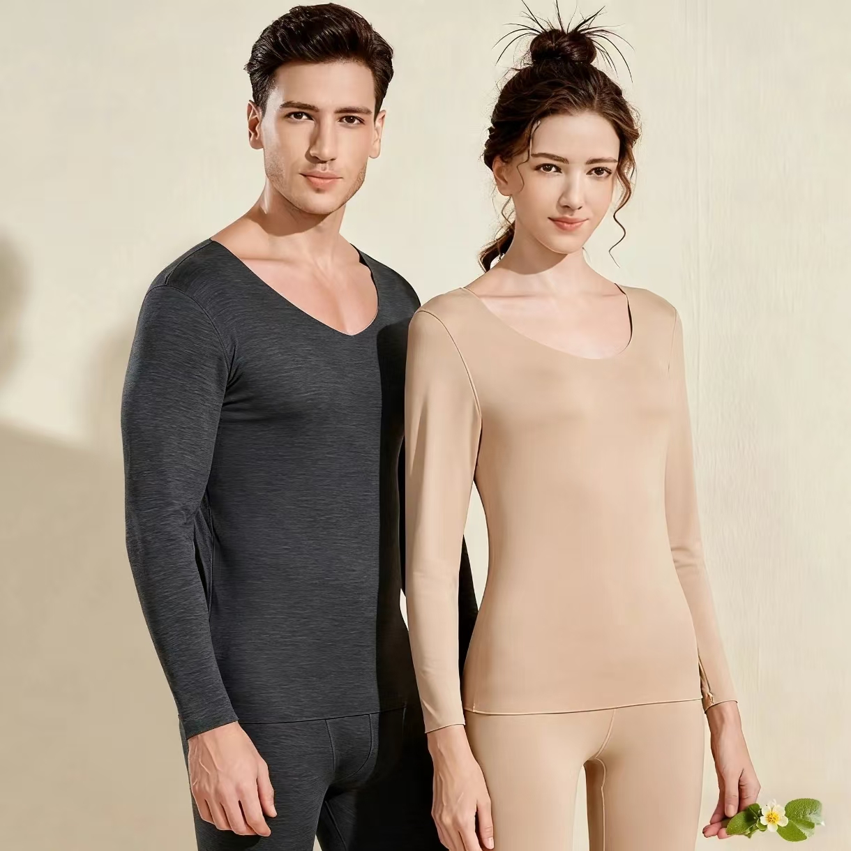 【罗布麻保暖内衣】舒适亲肤柔软远红外成人冬款男女款上衣