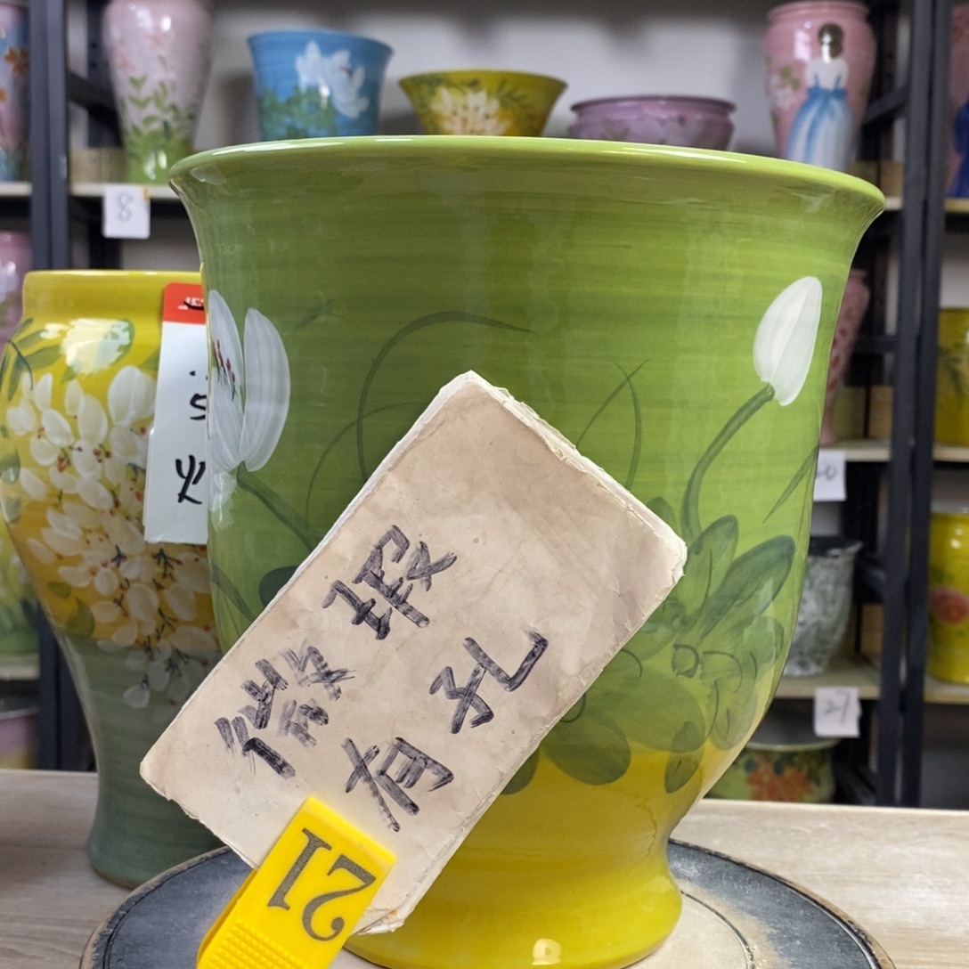 景德镇手工手绘陶瓷花盆