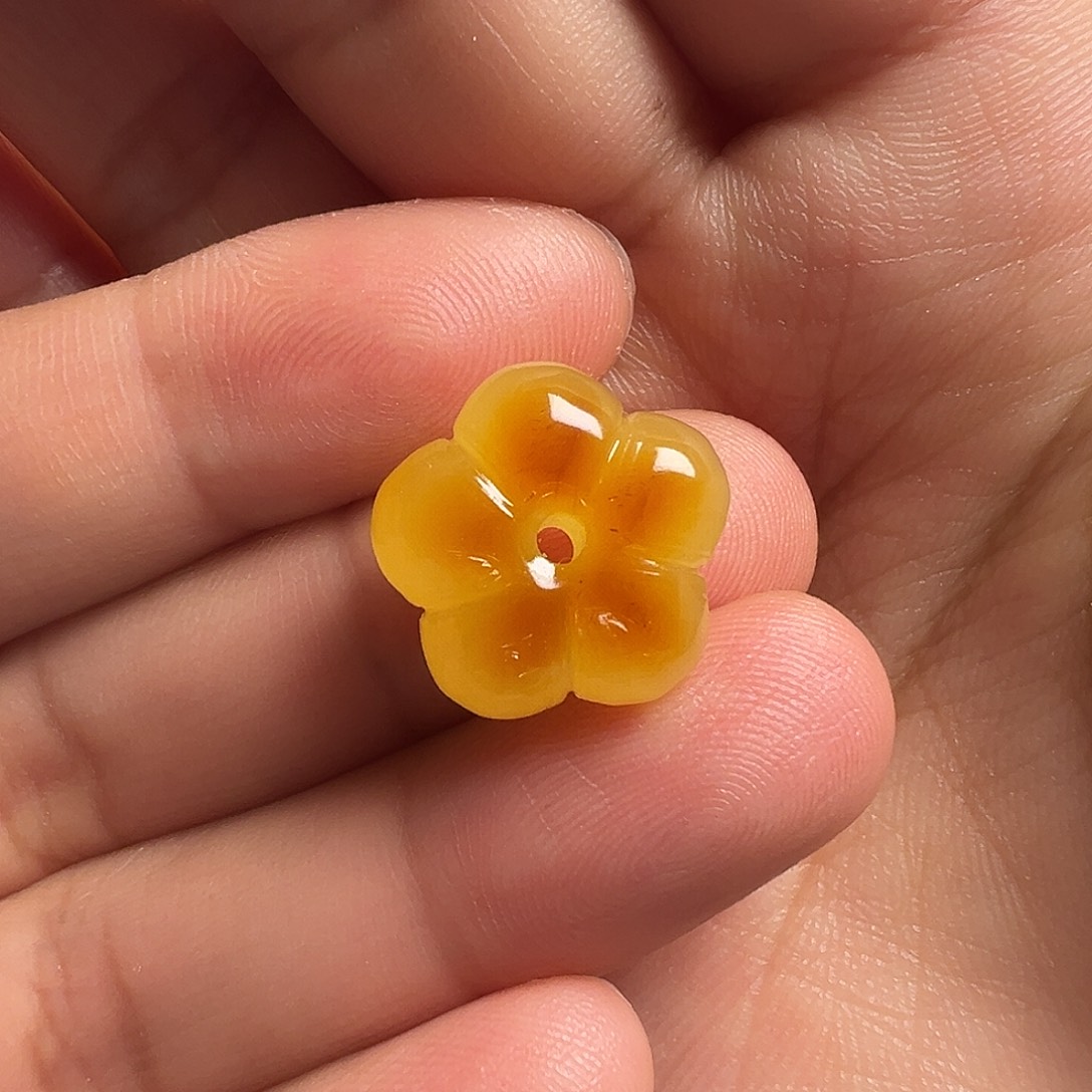 蜜蜡颈饰未镶嵌南瓜珠