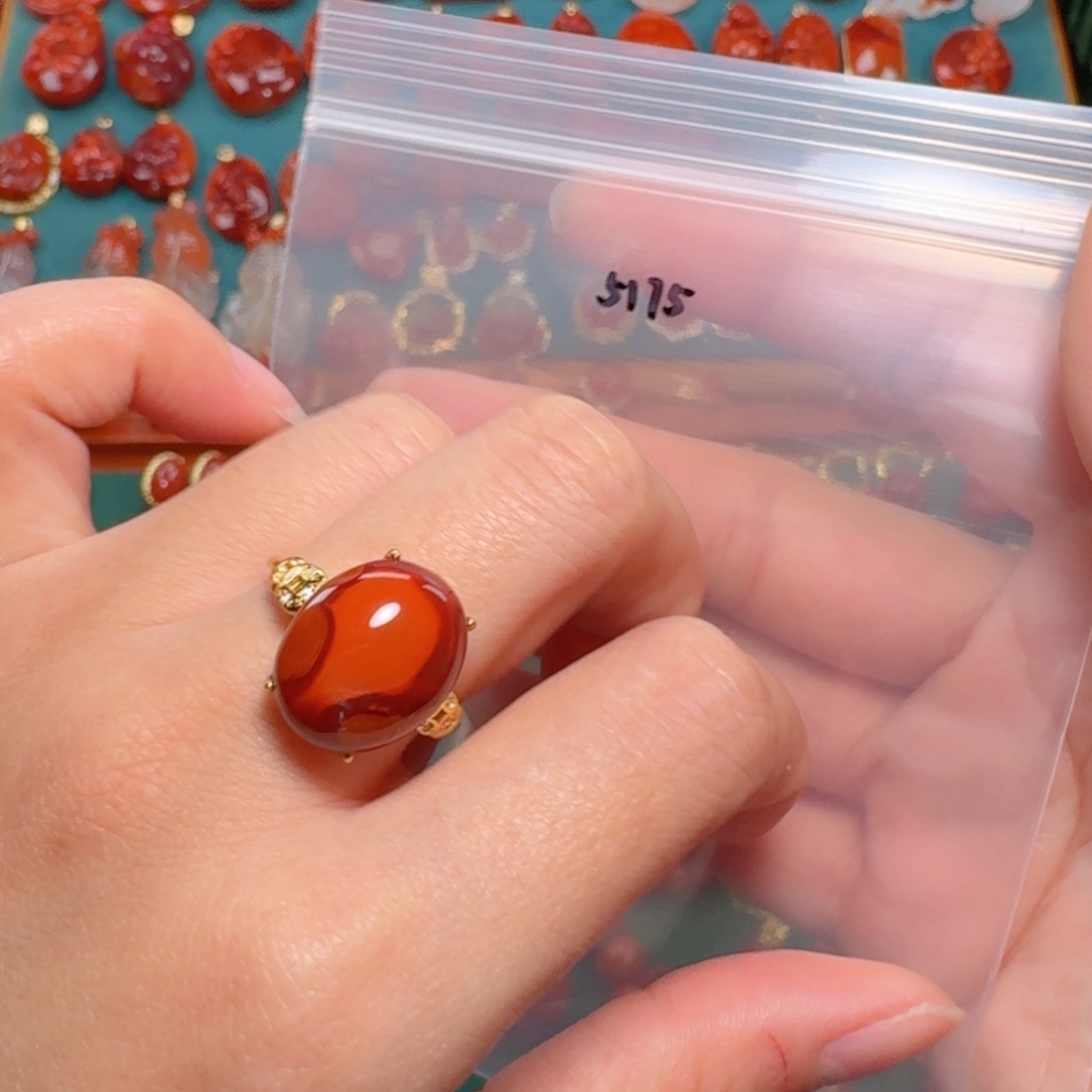 南红玛瑙南红银S925镶嵌