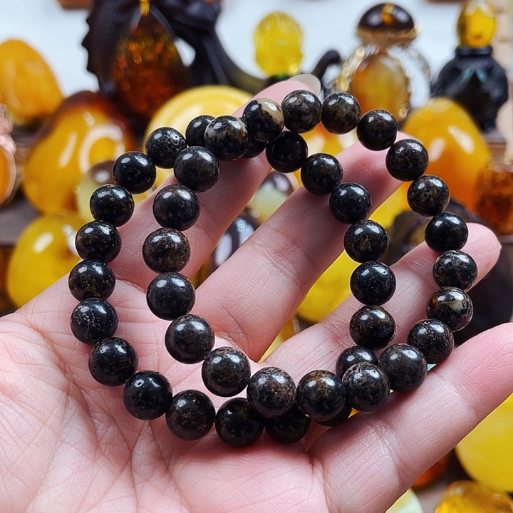 琥珀戒指未镶嵌手串